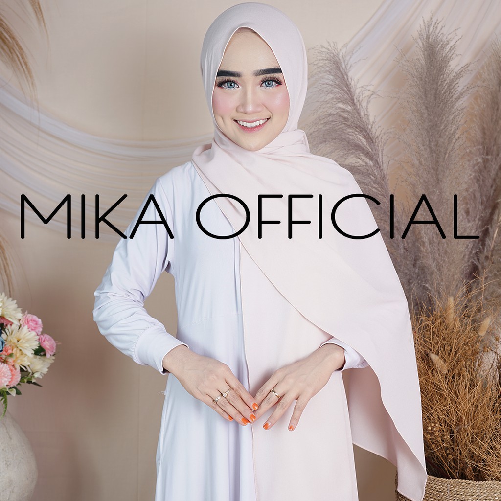 PASHMINA DIAMOND ||  PASHMIN NON TALI/TANPA TALI  POLOS DIAMOND PREMIUM QUALITY-CREAM MILKY