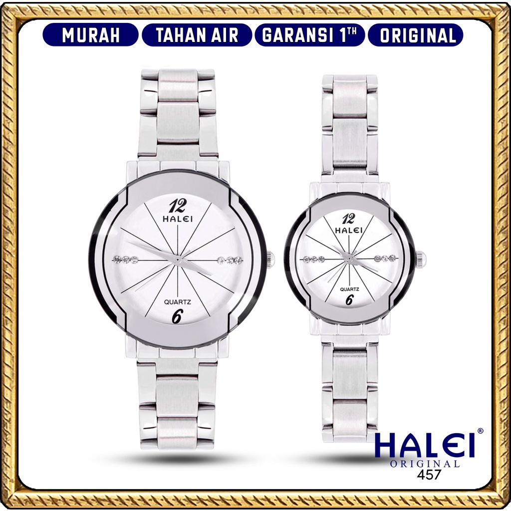 Original #Jam Tangan Halei ORI #Garansi 1 Tahun #Jam Tangan Rantai Couple Bulat Original Murah Halei