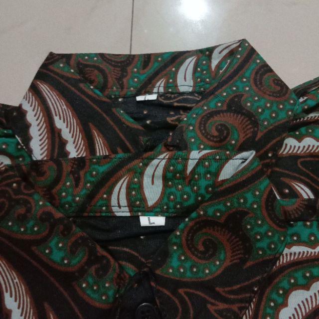 Baju Batik Anak Cowok Cewek Umur 4-11th Warna Merah Hitam