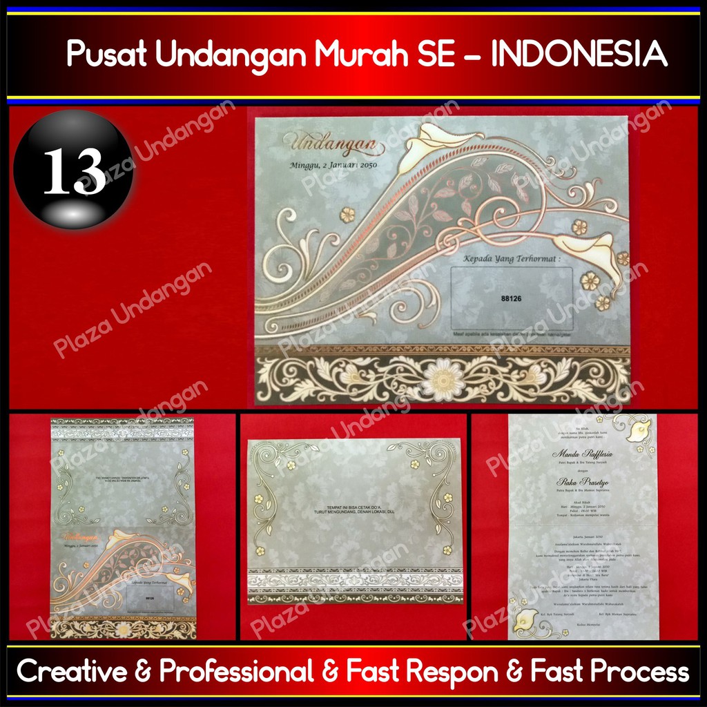ERBA 88126 / undangan nikah/undangan pernikahan/blanko undangan/kertas undangan/undangan murah