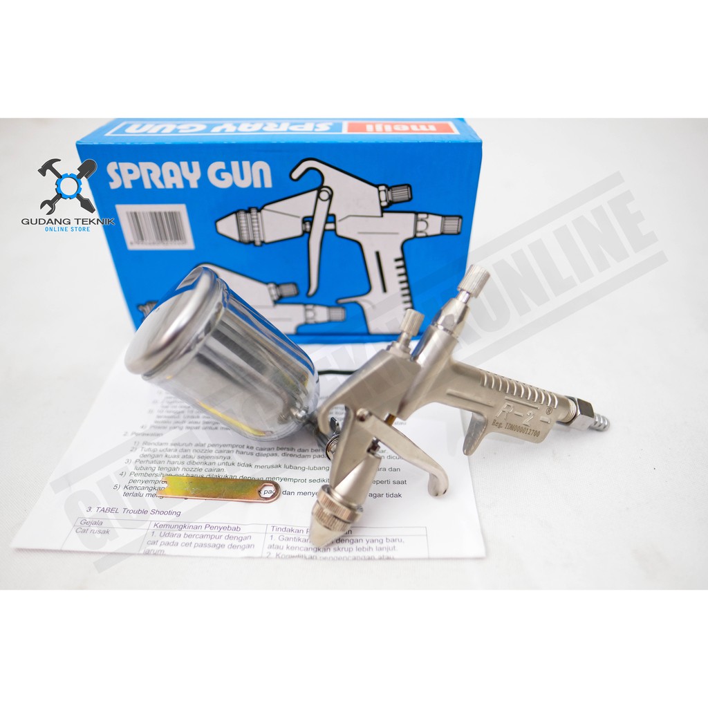 Spray Gun Tabung Atas 200cc MEIJI R2 / Alat Semprotan Spraygun Cat R2 MEIJI 3800 200