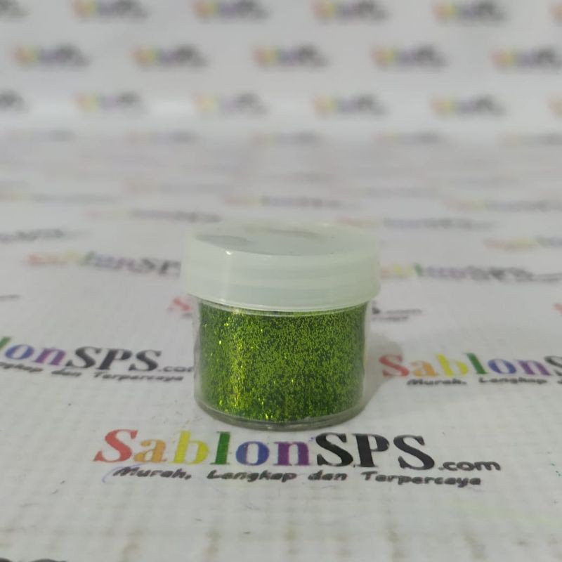 BUBUK GLITER LIME GREEN GLITTER POWDER 5gr CUP KECIL