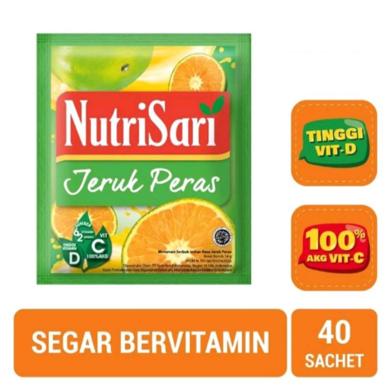 gratis 1 botol shaker hilo NUTRISARI JERUK PERAS 40 SACHET