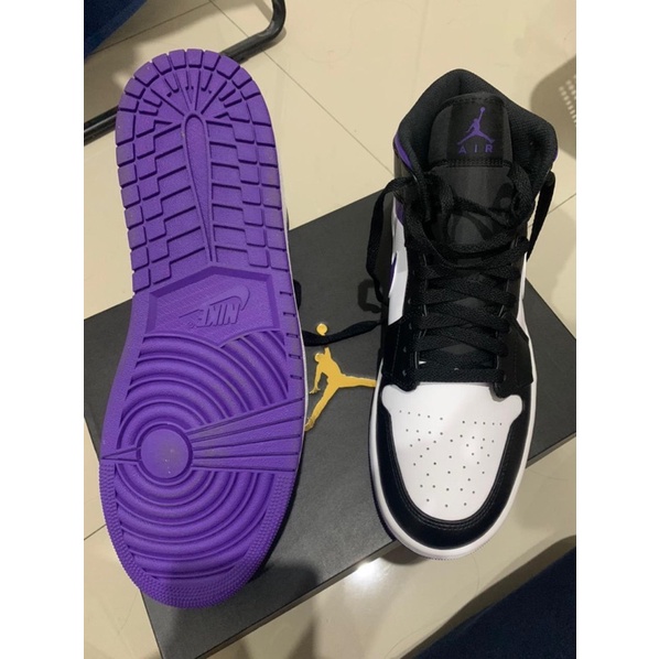 Jual Air Jordan 1 Mid Purple Black White Purple 100% Original BNIB