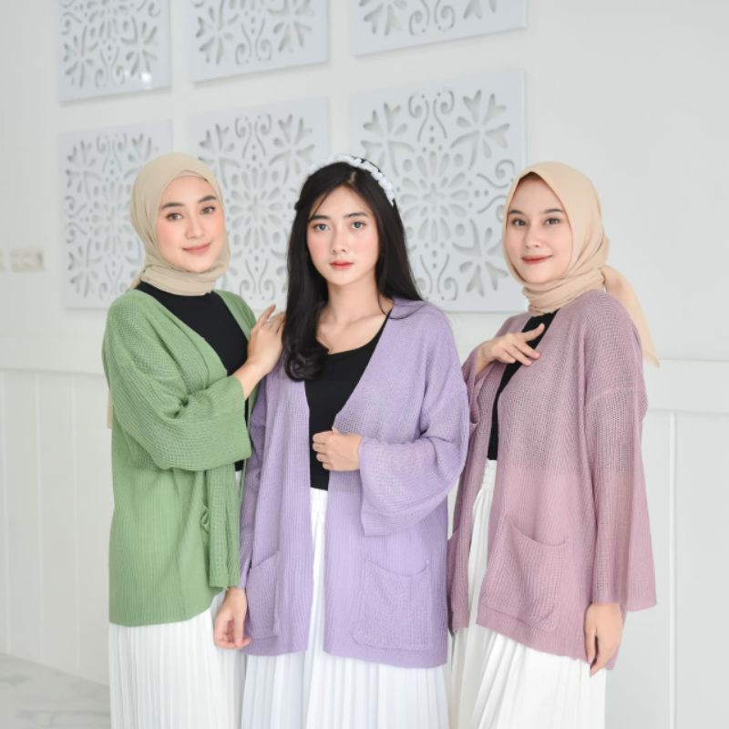 Cardigan Rajut || OVERSIZE CARDY || LOOCY BOXY-NILA MUDA