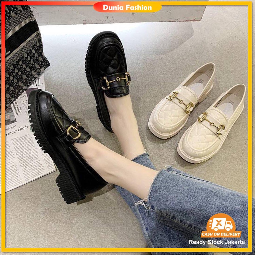 [DUNIA FASHION] Sepatu Docmart / Sepatu Loafers Wanita / Sepatu Wanita Mary Janes Import Premium Quality DF 525