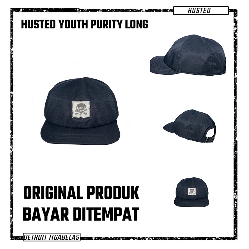 HUSTED YOUTH CAP PURITY BLACK LONG