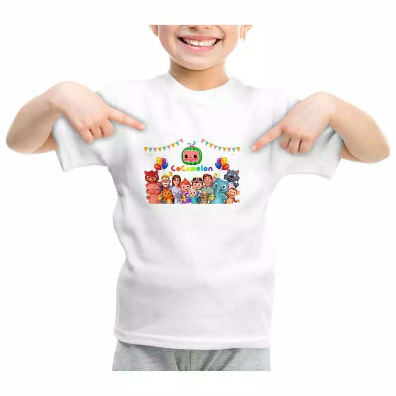 BAJU KAOS ANAK  COCOMELON LUCU / BAJU HARIAN ANAK LAKI / PEREMPUAN