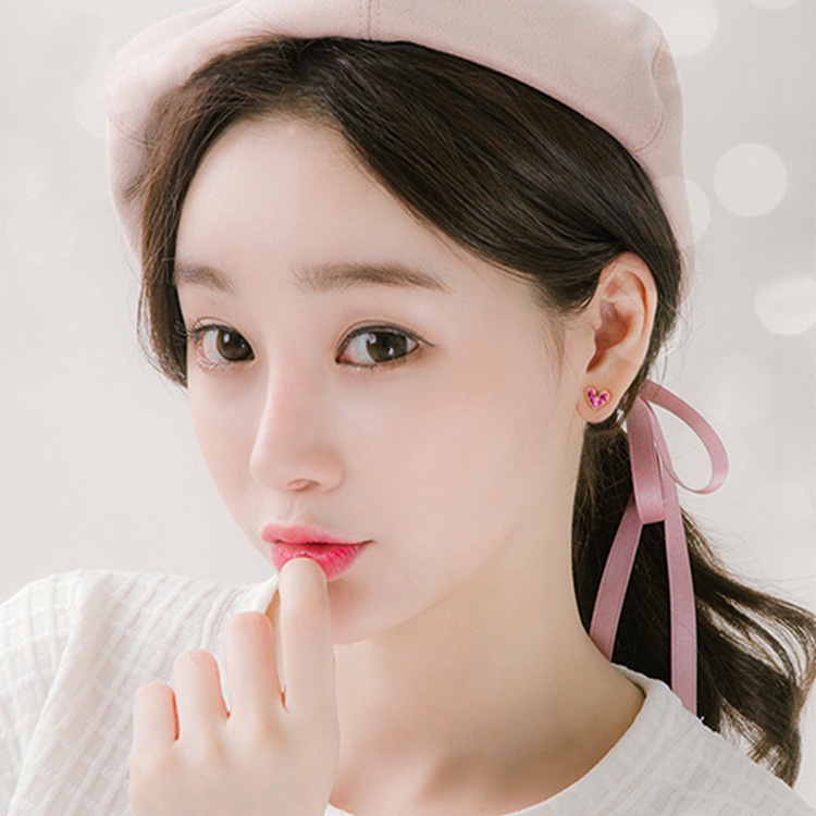 Dapat dipakai saat tidur stud anting-anting wanita temperamen Korea sederhana Sterling Anting-Anting