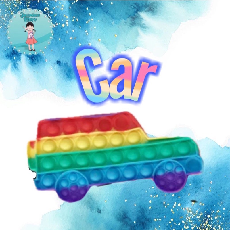 Ready Pop It Rainbow Murah/Fidget Pop It Rainbow Free Kelereng/Free Bonus-Cars