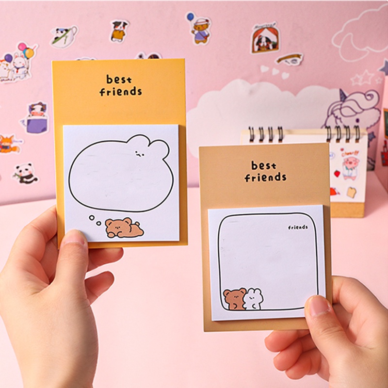 30 Lembar Sticky Note Motif Kartun Hewan Untuk Pelajar