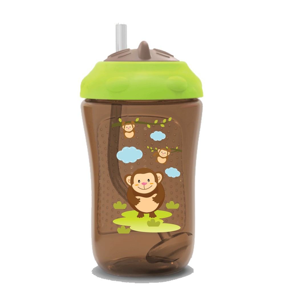 Baby Safe Sipper Cup With Weighted Straw FS405 Brown Botol Minum Coklat