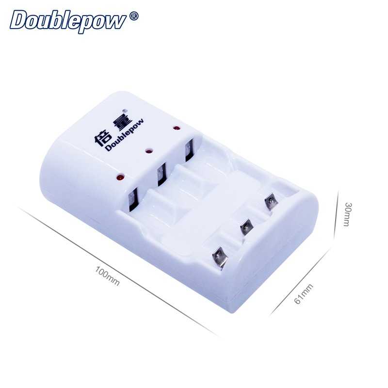 DOUBLEPOW Charger Baterai 3 Slots for AA/AAA Ni-MH Ni-CD - DP-B33