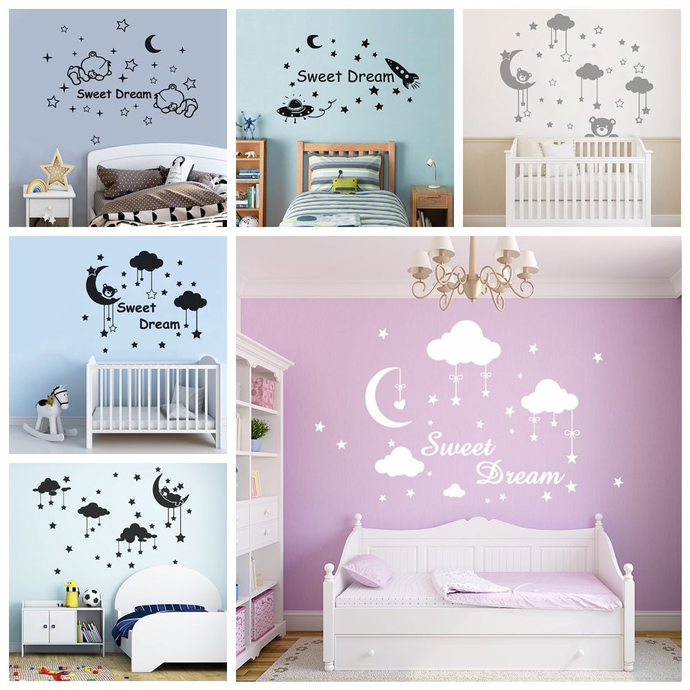 Stiker Dinding Kamar Tidur Anak Cewek Cowok Custom Nama Sendiri Wall Cutting Sticker Vinyl Decal Ter