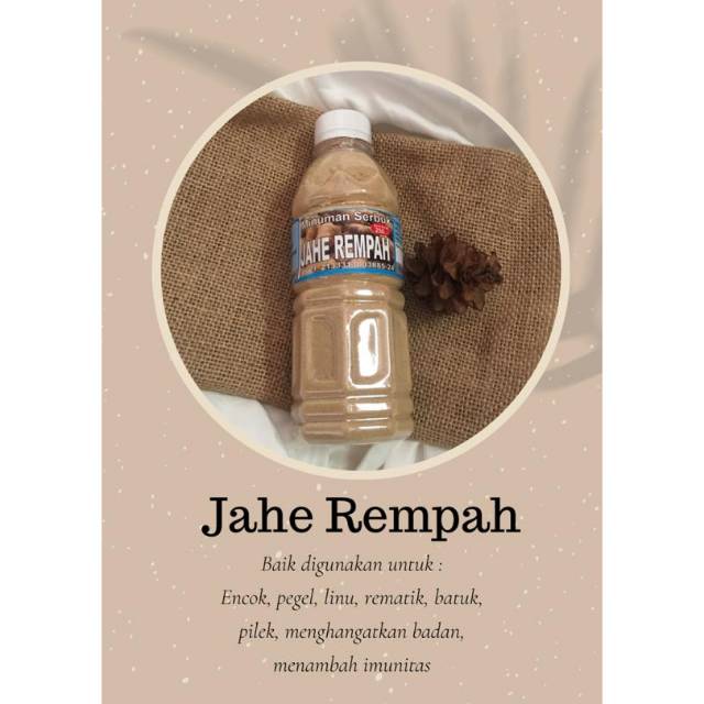 

JAHE REMPAH (minuman herbal tinggal seduh)