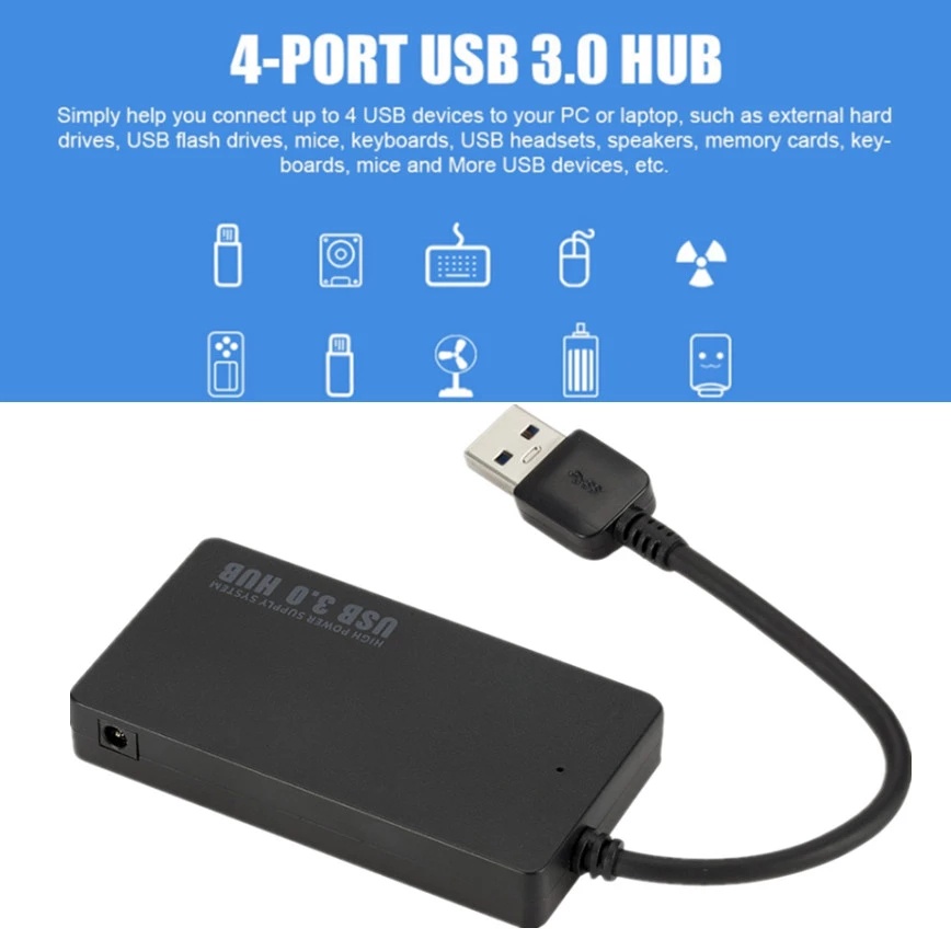 [USB 3.0  Laptop PC High Speed Splitter ][4 Ports USB Laptop PC Expander]