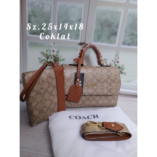 Tas Wanita Top Handle Cluny Size 25 Bahan Kulit Waterproof