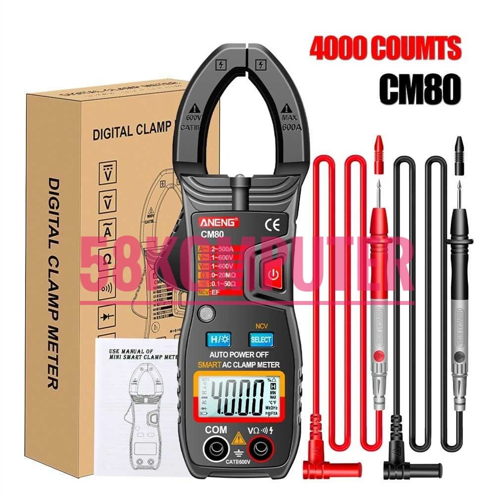 ST184 Digital Clamp Meter Tang Ampere Multimeter ST184 Kabel Tester Ukur Arus Tegangan Listrik AC DC Multimeter Digital Avometer Multitester ANENG Multimeter Voltage Tester Clamp Multitester Ncv Induced