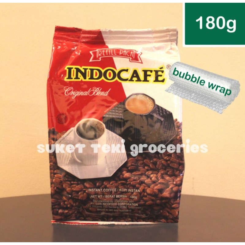 

Kopi Indocafe Original Blend Refill Pack 180gr TOP Kopi Hitam