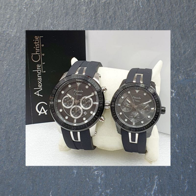 JAM TANGAN COUPLE PRIA/WANITA ALEXANDRE CHRISTIE AC-6533 100% ORIGINAL