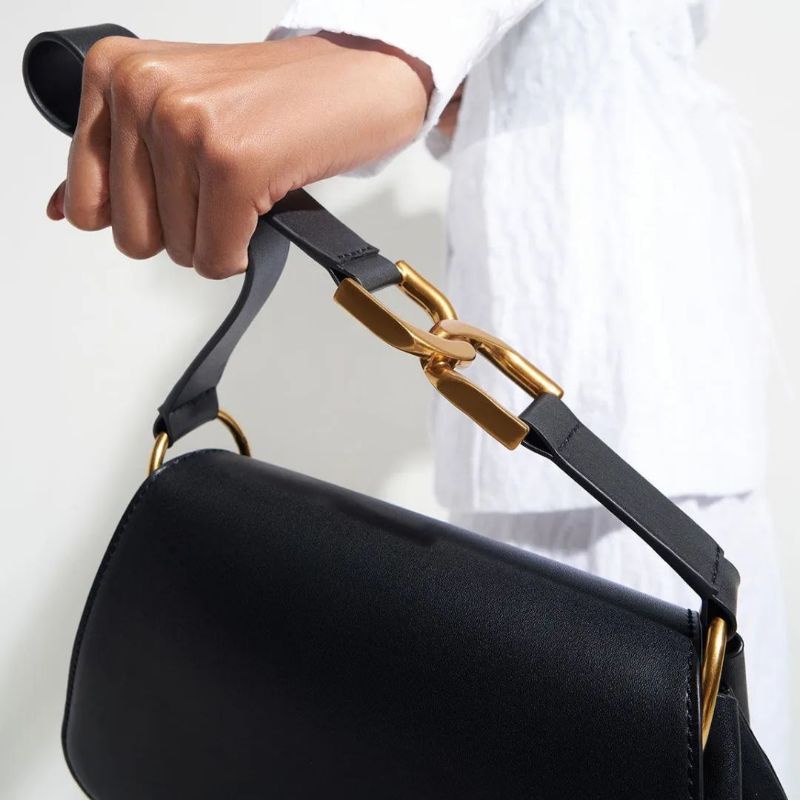 CK Esme Buckle Detail Shoulder Bag