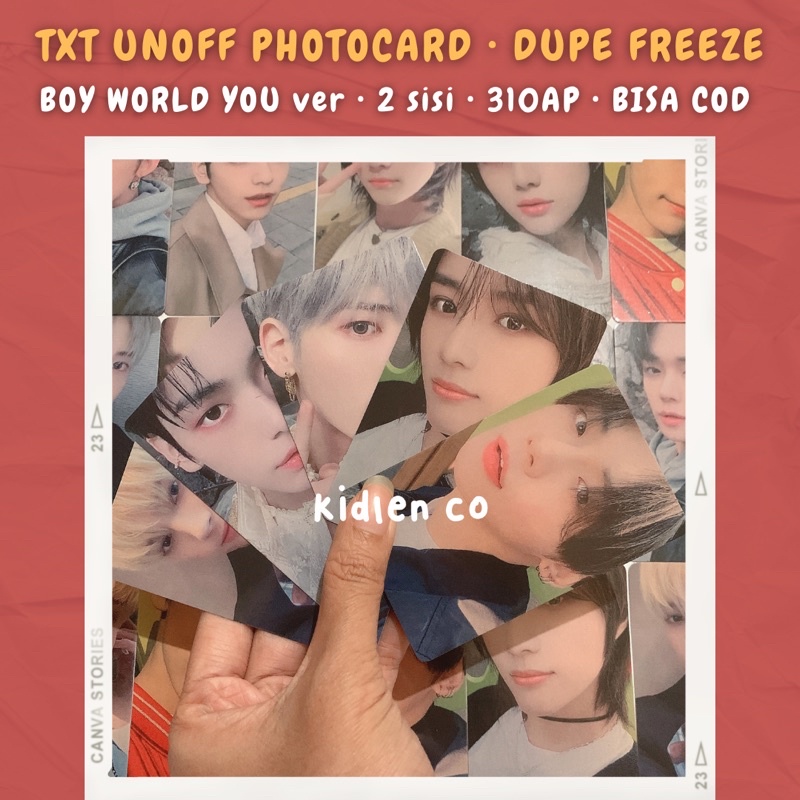 [MIN 3] DUPE FREEZE ♡ txt unofficial photocard pc 310 gsm 2 sisi ♡ tccf freeze the chaos chaoted boy world you ♡ Yeonjun Soobin Beomgyu Taehyun Hueningkai