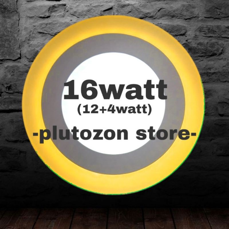 (16WATT) LAMPU DOWNLIGHT LED LAMPU PLAFON 2 WARNA LIST KUNING