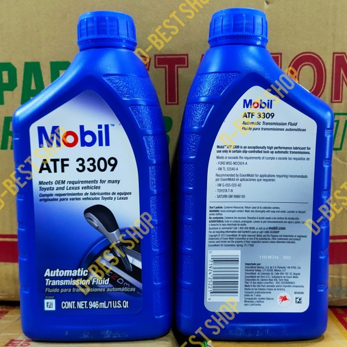 Oli TANSMISI mobil matic MOBIL1 ATF 3309 - 1 LITER | toyota T-IV