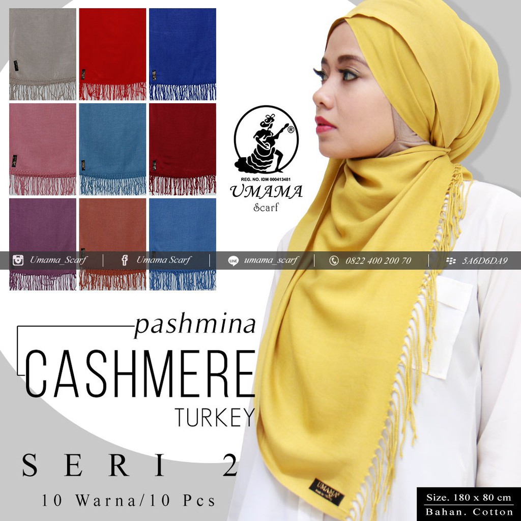 Umama Scarf - Pashmina Cashmere Turkey Polos (Eceran)