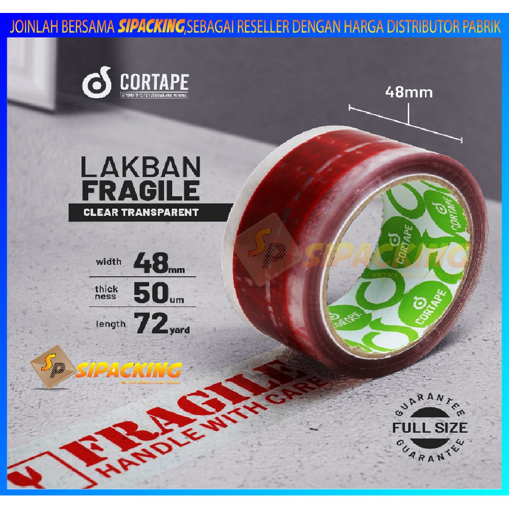 

LAKBAN FRAGILE CLEAR BENING 48mmX72yard