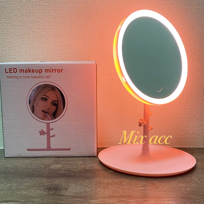 MIXIO A5 Cermin Rias / Kaca Make Up With lampu LED MAKEUP MIRROR RING LIGHT-1