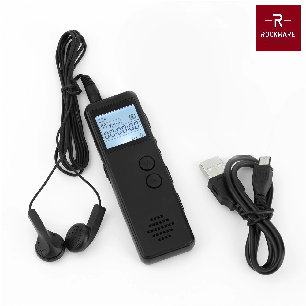 ROCKWARE RW-AVR04- Professional Audio Voice Recorder - Micro SD Slot