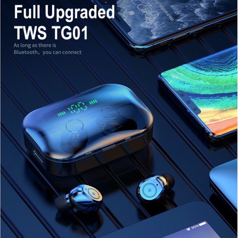 （COD）TWS m10 Wireless Earphone Headset Bluetooth 5.0 Dengan Mikrofon HIFI Stereo 9D With 3000 mAh Powerbank-5