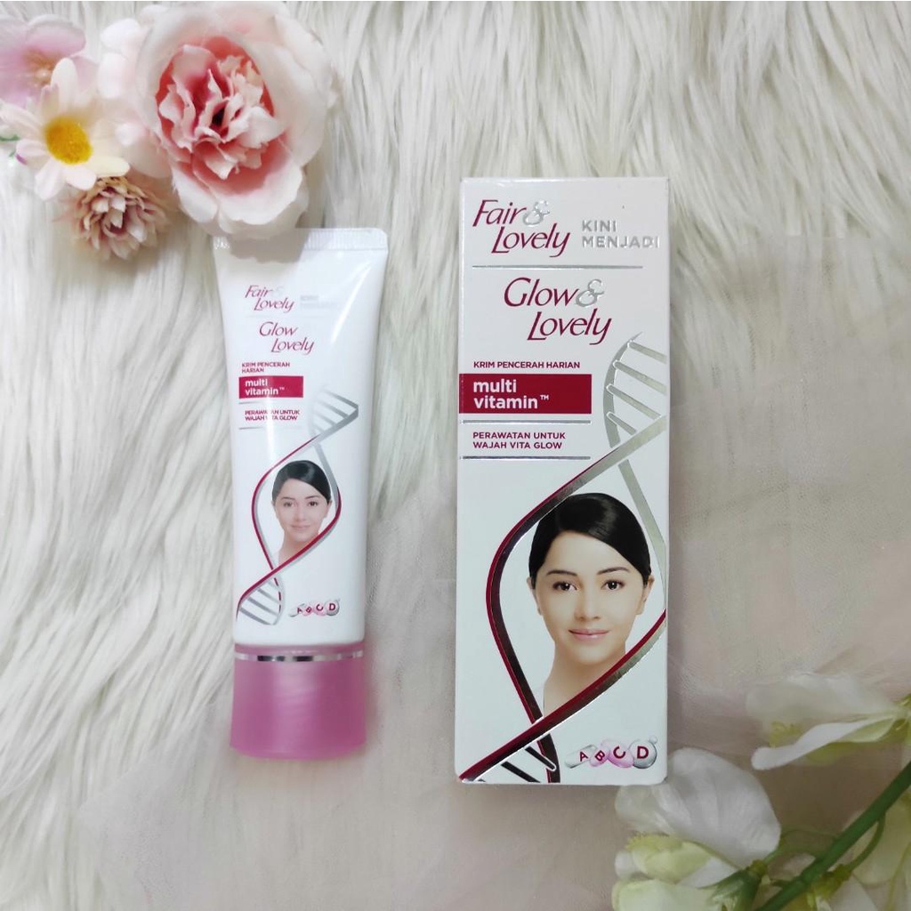 Cream Fair And Lovely Glow &amp; Lovely Cream Multivitamin - Krim Pencerah Wajah 1X25gr