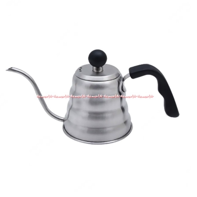 Krishome S/S 304 Coffee Pot Gooseneck With Black Handle 700ml Kris Home Teko Cerek Ujung Runcing Model Ulir Untuk Seduh Teh Kopi Stainless Steel Goo seneck SS