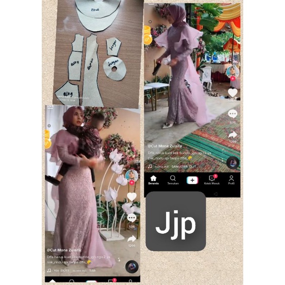 POLA INSTAN GAMIS MERMAID DUYUNG POLA JIPLAK MURAH DAN TERBARIU