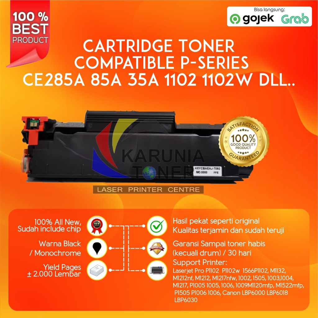 Toner Cartridge Compatible 35A 36A 85A CE285A P1102 P1102w M1132 M1212