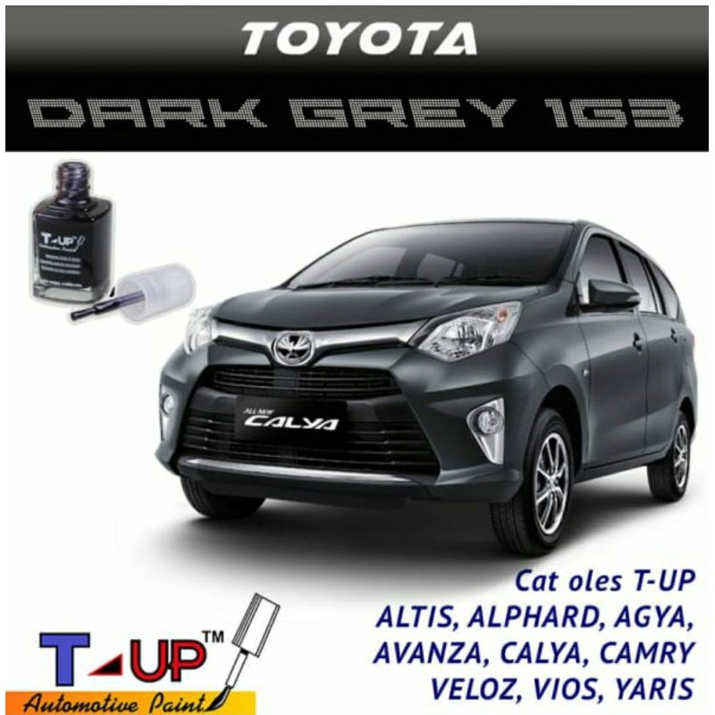 T-up cat oles toyota dark grey contoh cat all New avanza agya calya veloz yaris cat abu abu toyota