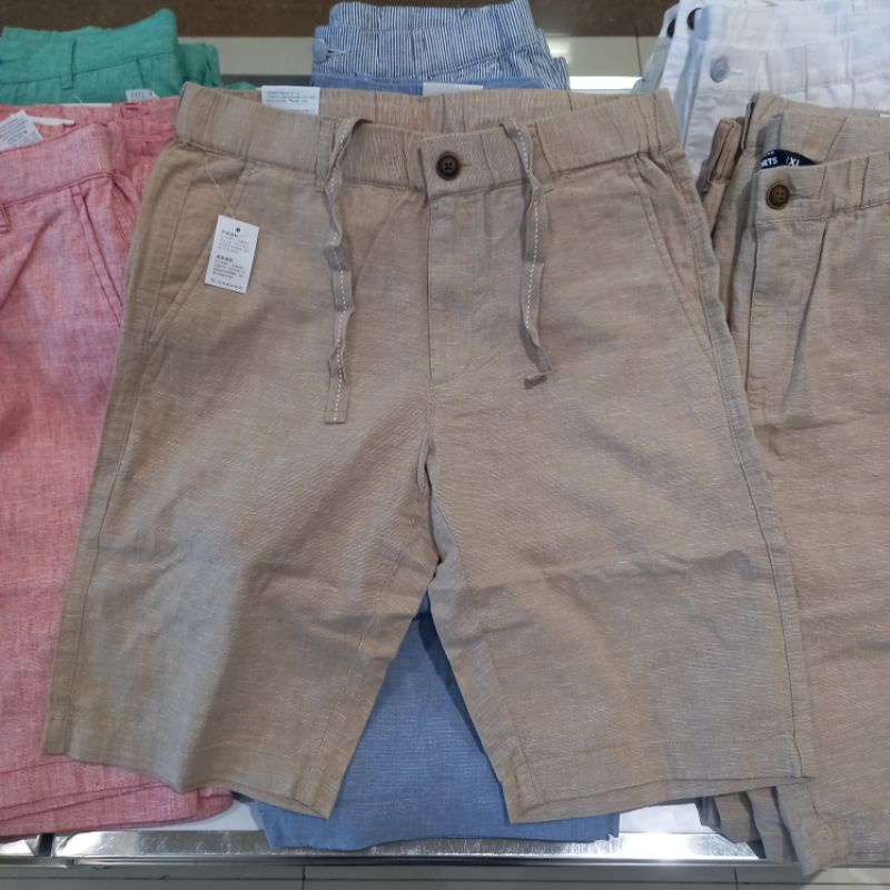 GIORDANO Linen Shorts Celana pendek Original