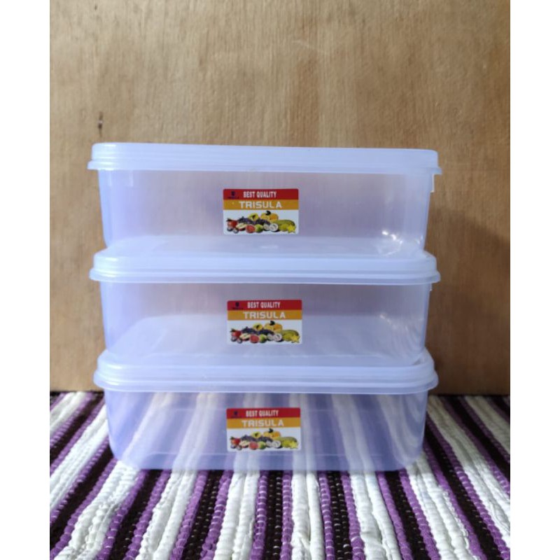 toples kotak plastik Bening / Tempat Makan Sayuran 700 ml