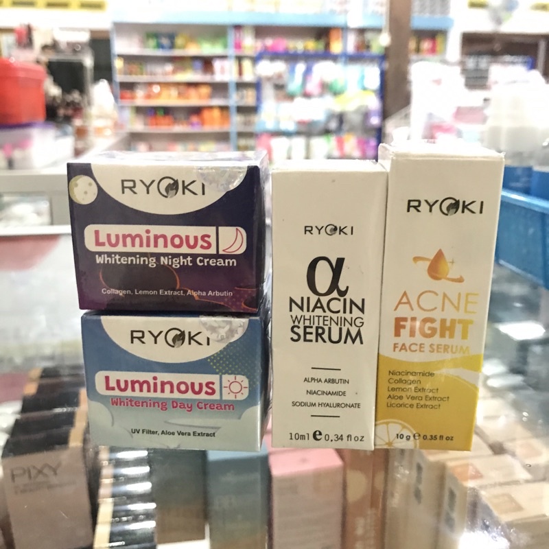 Ryoki Luminous Night Cream / Ryoki Luminous Day Cream / Ryoki Whitening Serum / Ryoki Acne Serum