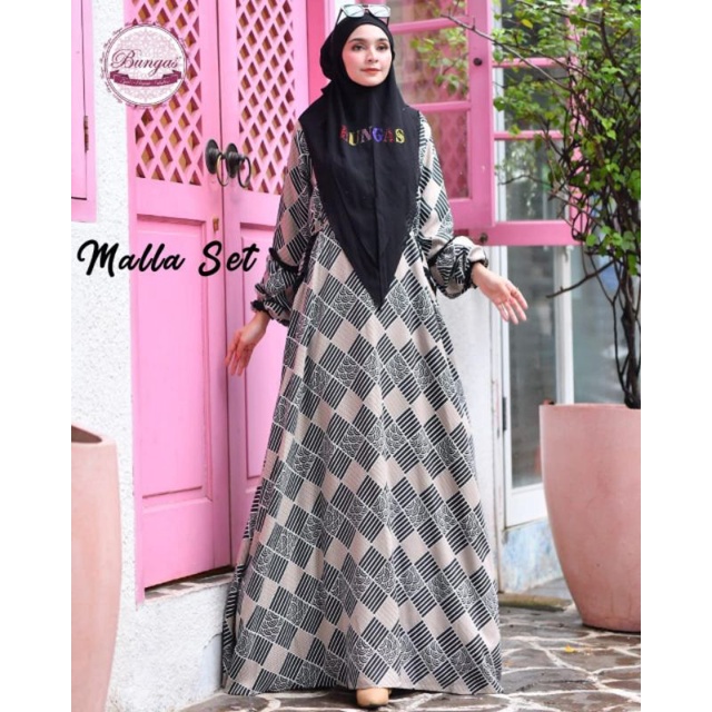 MALLA Home Dress set BERGO by Bungas Fashion Syari
