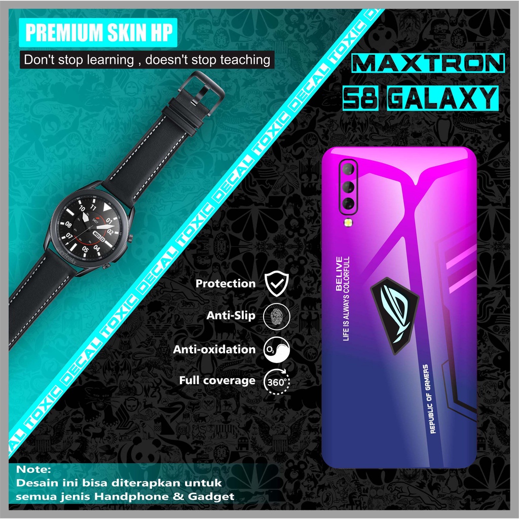 SKIN MAXTRON S8 GALAXY ROG BLUE PINK