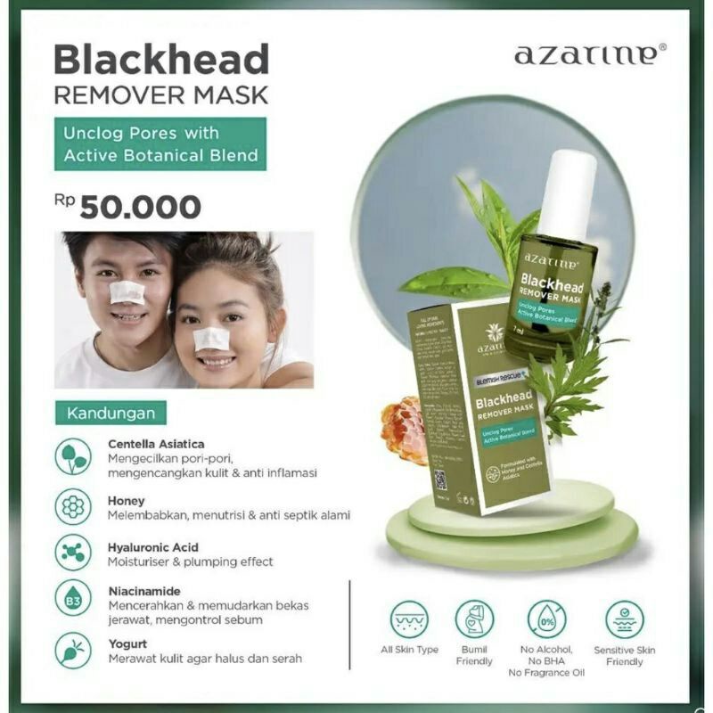 ♥GROSIR♥NEW✔AZARINE BLEMISH RESCUE SERIES II CLAY MASK II BLACKHEAD II PORE OIL SERUM