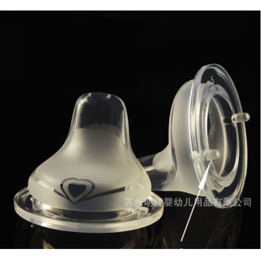 BSS Empeng Puting Dot Botol Model Mulut Bebek