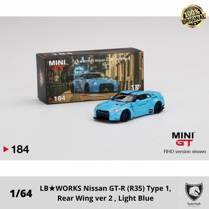 Minigt Lbworks Nissan Gt-R R35 Lbwk Rear Wing Light Blue Mini Gt By Eastern
