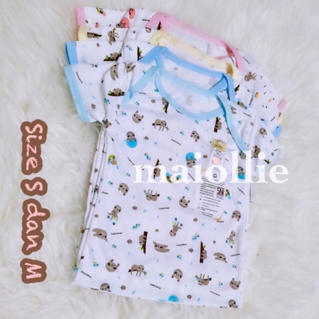  FLUFFY  Size M 6 9m Baju  Kaos Oblong Bayi  ODSP Motif 