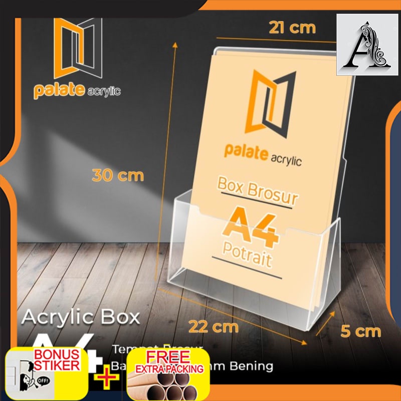 

Promo RAK/TEMPAT BROSUR BROCHURE ACRYLIC/AKRILIK UKURAN A4 PREMIUM TERLARIS