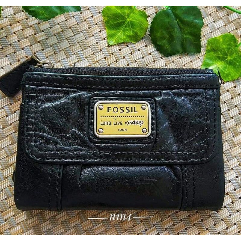 Short Wallet Fossil Black
