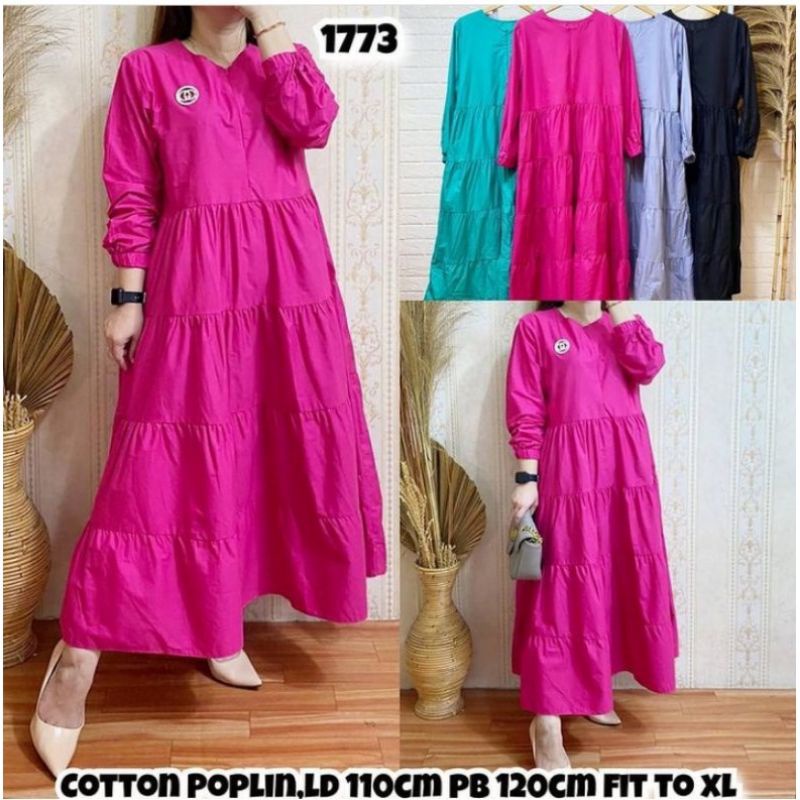 Midi Cotton Popplin Fuchia By Felior